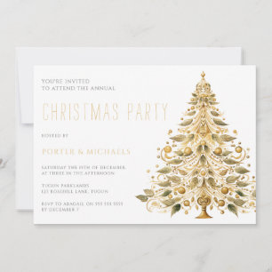 Gold Tree Annual Corporate Christmas Party Invitation