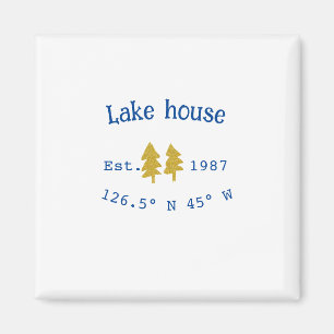 Gold tree blue lake house add coordinate year fami magnet