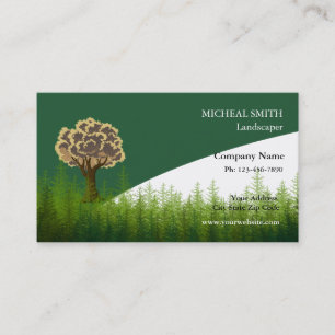 Gold Tree Garden Lawn Care and Landscape Business Card