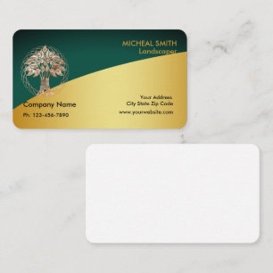 Gold Tree Garden Lawn Care and Landscape Business Card
