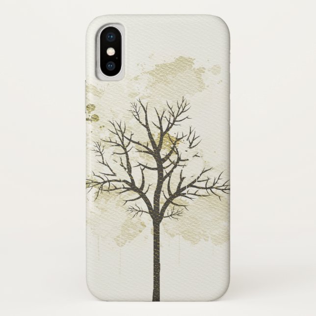 Gold tree iPhone X Case (Back)