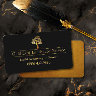 Gold Tree Landscaping Yard Tree Service Business Card
