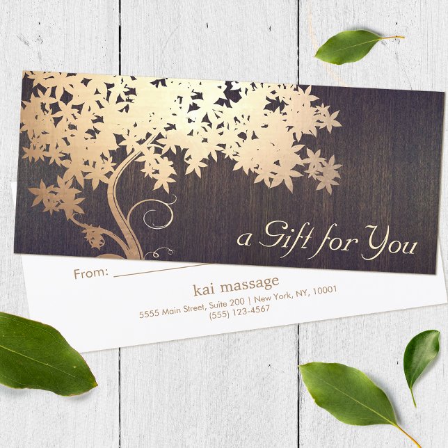 Gold Tree Massage Therapist Gift Certificate (Creator Uploaded)