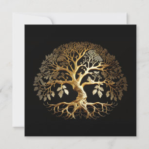 Gold Tree of Life Invitation
