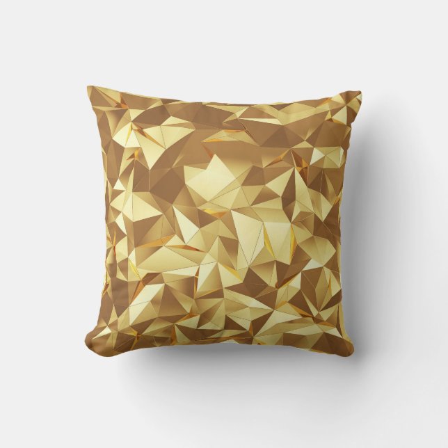 Gold Triangle: Abstract Background Texture. Cushion (Front)