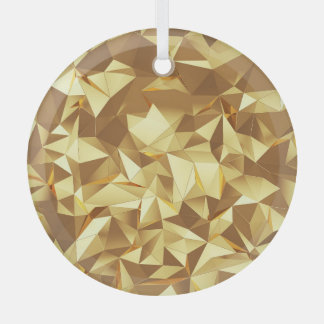 Gold Triangle: Abstract Background Texture. Glass Tree Decoration