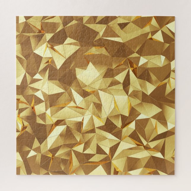 Gold Triangle: Abstract Background Texture. Jigsaw Puzzle (Vertical)