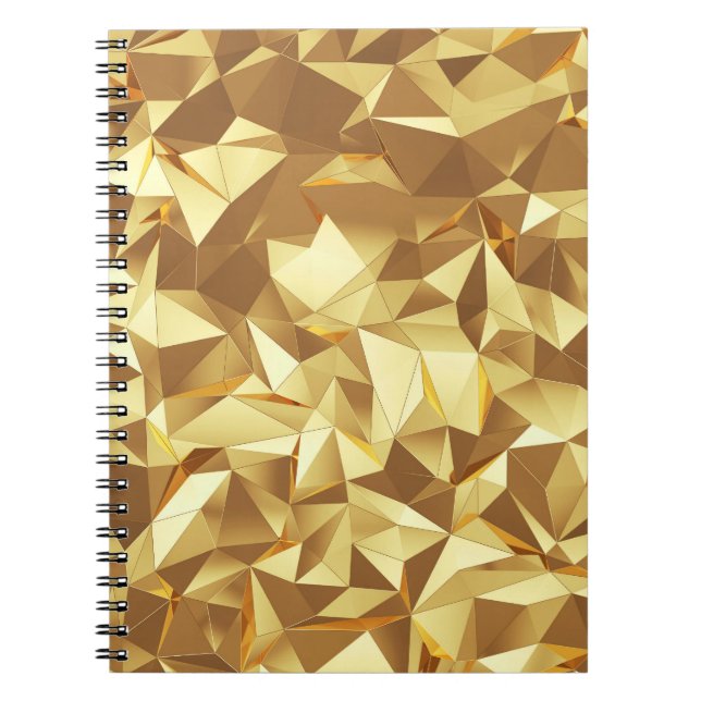 Gold Triangle: Abstract Background Texture. Notebook (Front)