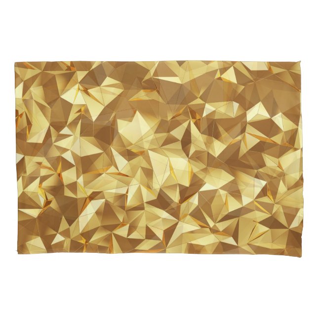 Gold Triangle: Abstract Background Texture. Pillowcase (Front)