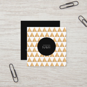 Gold Triangle Geometric Square BusinessCard Business Card