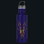 Gold Tribal Deer Skull Hunting Design 710 Ml Water Bottle<br><div class="desc">Make a bold statement with this unique, intricately detailed Deer Skull Tribal Design. Featuring a striking gold finish, this artwork reimagines the classic hunting trophy with a dark, modern edge. Perfect for deer hunters looking for gear that stands out from the traditional camo, this "scary-cool" tribal aesthetic adds a touch...</div>