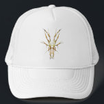 Gold Tribal Deer Skull Hunting Design Trucker Hat<br><div class="desc">Make a bold statement with this unique, intricately detailed Deer Skull Tribal Design. Featuring a striking gold finish, this artwork reimagines the classic hunting trophy with a dark, modern edge. Perfect for deer hunters looking for gear that stands out from the traditional camo, this "scary-cool" tribal aesthetic adds a touch...</div>