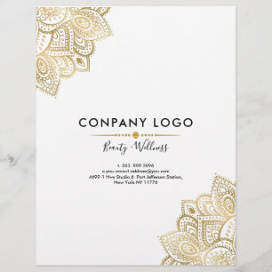 Gold Tribal Ornate Paisley Mandala Flyer