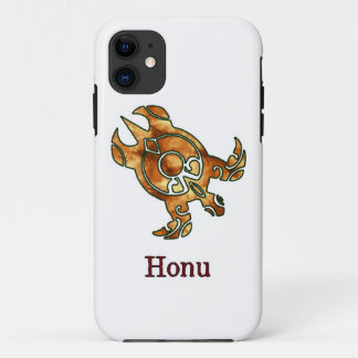 Gold Tribal Sea Turtle on White Case-Mate iPhone C 11 Case