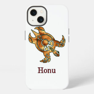 Gold Tribal Sea Turtle on White iPhone 13 Case