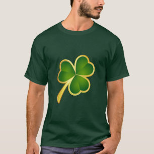Gold-Trimmed Shamrock T-Shirt
