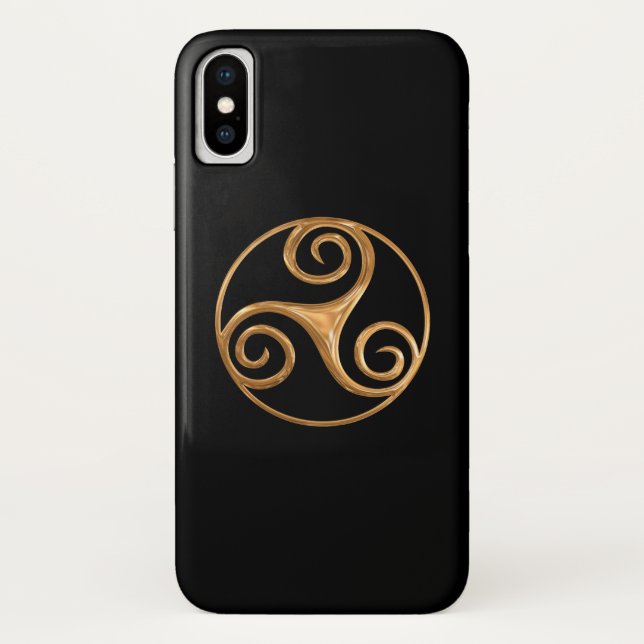 Gold Triskelion Case-Mate iPhone Case (Back)