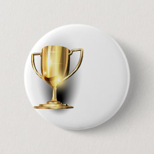 Gold Trophy 6 Cm Round Badge