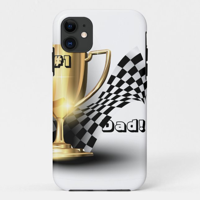 Gold Trophy NUmber One Dad Father's Day Case-Mate iPhone Case (Back)