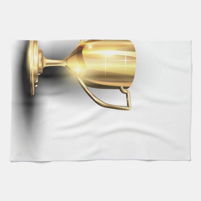Gold Trophy Tea Towel (Horizontal)