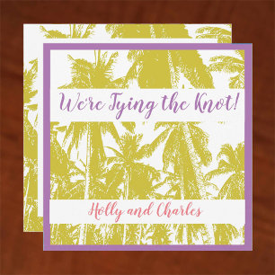 Gold Tropical Palm Trees Design Invitation