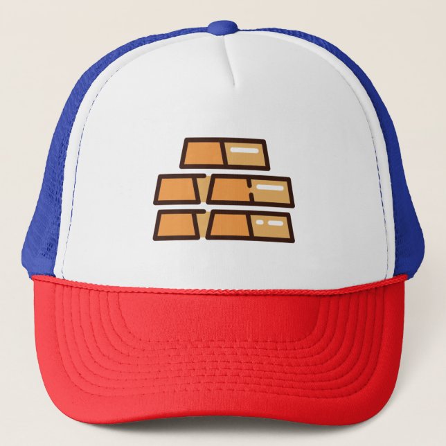 gold trucker hat (Front)
