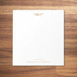 Gold Trumpet Simple Elegant Music Teacher Notepad<br><div class="desc">This chic and stylish notepad features a simple golf trumpet. Perfect for trumpeter,  brass players,  music teachers and music lovers.</div>