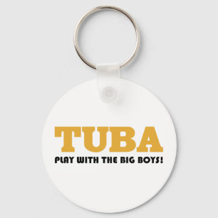 Gold Tuba Attitude Gift Key Ring