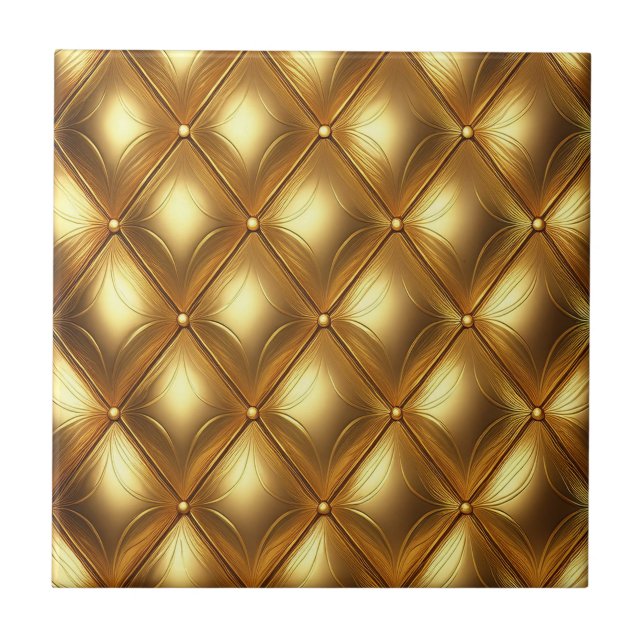 Gold Tufted Design  Tile (Front)