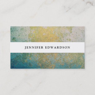 Gold & turquoise stone gemstone mineral business card