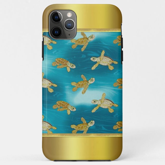 Gold Turtles iPhone 11 Pro Case (Back)