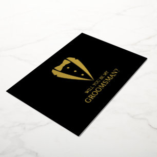 Gold Tuxedo Suit Personalised Groomsman Proposal