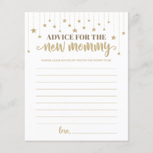 Gold Twinkle Little Star Shower Advice for New Mum