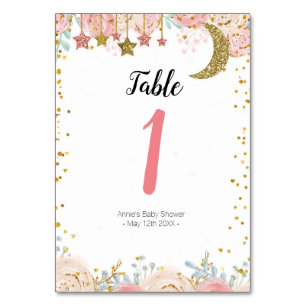 Gold twinkle twinkle Table Number