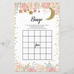 Gold twinkle twinkle Watercolor Bingo Game