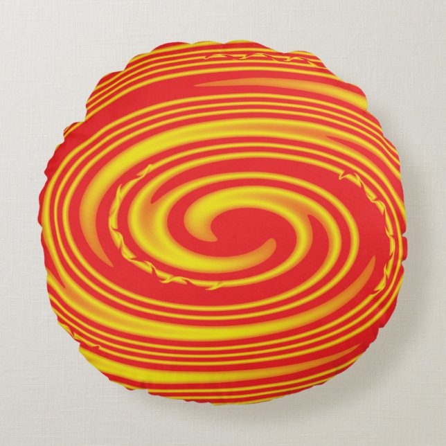 Gold Twirl Round Cushion (Front)