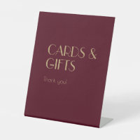 Gold Type Deco | Burgundy Wedding Cards Gifts