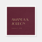 Gold Type Deco | Burgundy Wedding Cocktail