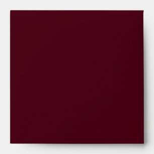 Gold Type Deco   Burgundy Wedding Square Envelope