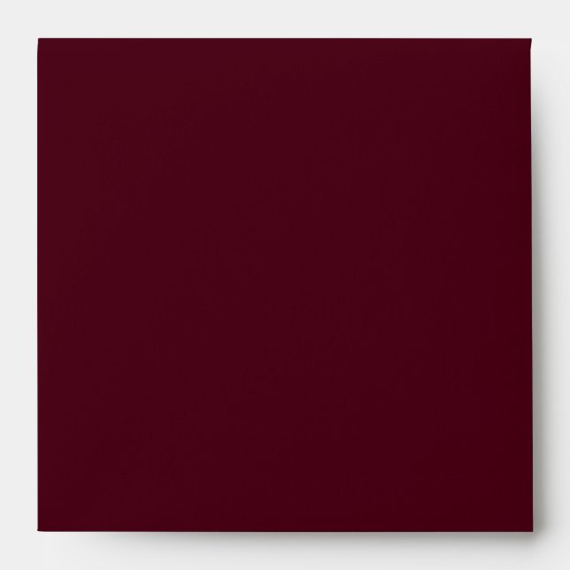 Gold Type Deco | Burgundy Wedding Square Envelope (Front)