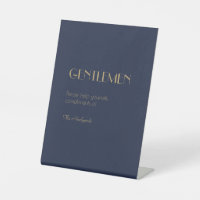 Gold Type Deco | Dark Navy Gentlemen Bathroom
