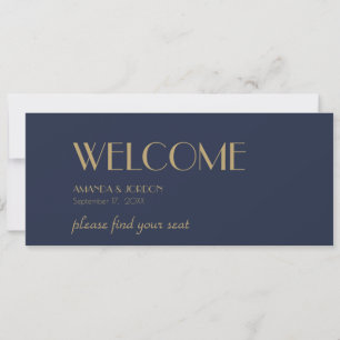 Gold Type Deco Dark Navy Seating Chart Header