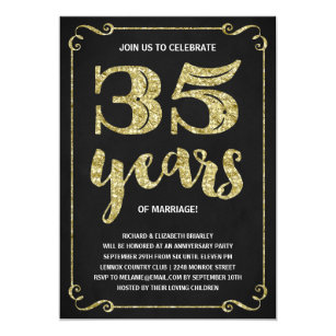  35th  Wedding  Anniversary  Cards  Invitations Zazzle co uk 
