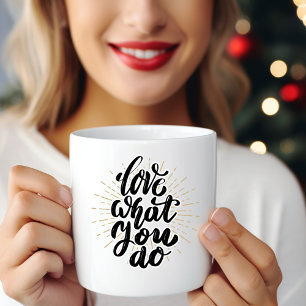 Gold Typography Inspirational Quote Mug