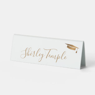 Gold Typography Modern Graduate Custom Drink