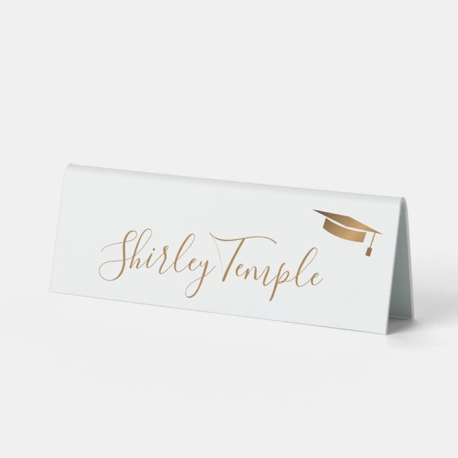 Gold Typography Modern Graduate Custom Drink (Front)