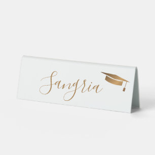 Gold Typography Modern Graduate Custom Drink