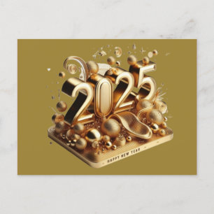 gold typography postcard
