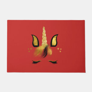 Gold Unicorn Bold Door Mat