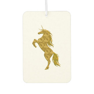 Gold Unicorn Car Air Freshener